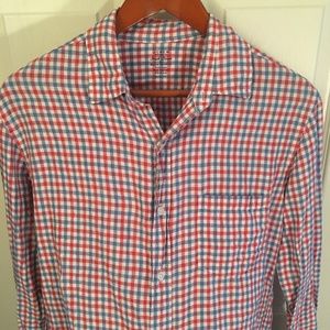 J. Crew Slim Fit Irish Linen Gingham Shirt -- M